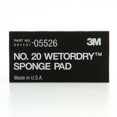 3M Wetordry Sponge Pad 20, 05526, 2 3/4 in x 5 1/2 in x 3/8 in