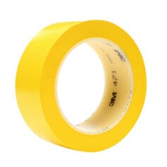 3M™ Vinyl Tape 471 Yellow, 1-1/2 in x 36 yd 5.2 mil