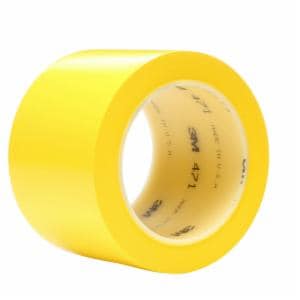 3M™ Vinyl Tape 471, Yellow, 3 in x 36 yd, 5.2 mil, 12 Roll/Case image 3M™ Vinyl Tape 471, Yellow, 3 in x 36 yd, 5.2 mil, 12 Roll/Caseimage