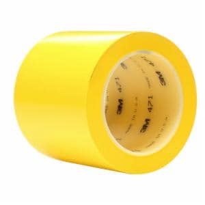 3M™ Vinyl Tape 471, Yellow, 4 in x 36 yd, 5.2 mil, 8 Roll/Case, Individually Wrapped Conveniently Packaged image 3M™ Vinyl Tape 471, Yellow, 4 in x 36 yd, 5.2 mil, 8 Roll/Case, Individually Wrapped Conveniently Packagedimage