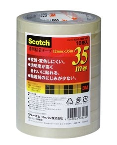 スコッチ® 透明粘着テープ 500 (35m巻 巻芯径76mm) 500-3-1235-10P
