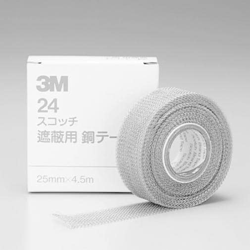 3M™ スコッチ® 遮蔽用銅テープ 24, 25 mm x 4.5 m, 50 巻/箱 | 3M 日本