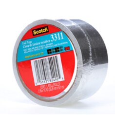 Scotch® Aluminum Foil Tape 3311 Silver, 2 in x 10 yd 3.6 mil