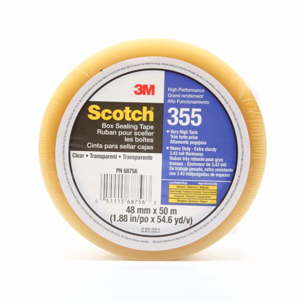 Scotch&reg; High Performance Box Sealing Tape 355 Clear
