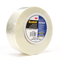 Scotch® Filament Tape 890MSR Clear, 48 mm x 55 m. Scotch® Filament Tape 890MSR is a clear polyester backed tape with a modified synthetic rubber adhesive and is reinforced with fiberglass filaments., 70006788320