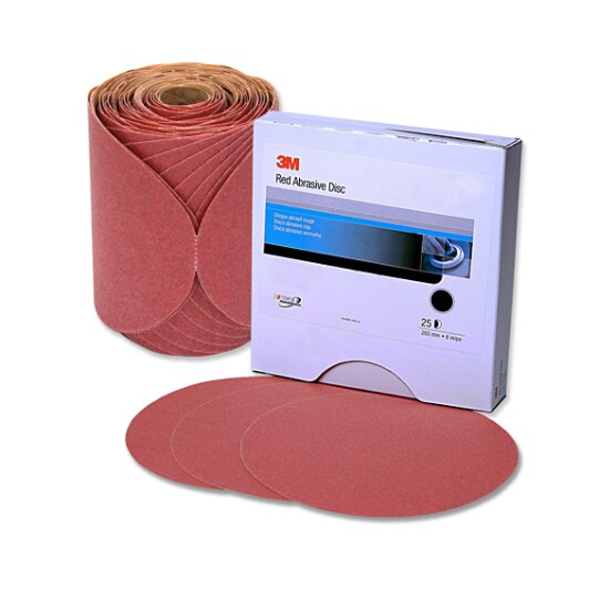Pack of 4 3M 01253 Stikit Red 6 P220 Grit Abrasive Disc Value Pack