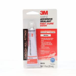 3M™ Marine Adhesive Sealant 5200FC, Fast Cure, White, 1 oz Tube, 12/Caseimage