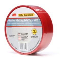 3M™ Outdoor Masking Poly Tape 5903 Red, 48 mm x 54.8 m 7.5 mil