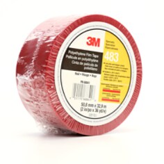 3M™ Polyethylene Film Tape 483 Red, 2 in x 36 yd 5.3 mil