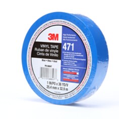 3M™ Vinyl Tape 471 Blue, 1 in x 36 yd 5.2 mil
