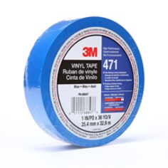 3M™ Vinyl Tape 471 Blue, 1 in x 36 yd 5.2 mil