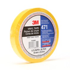 3M™ Vinyl Tape 471 Yellow, 3/4 in x 36 yd 5.2 mil
