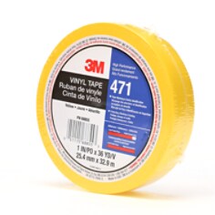 3M™ Vinyl Tape 471 Yellow, 1 in x 36 yd 5.2 mil