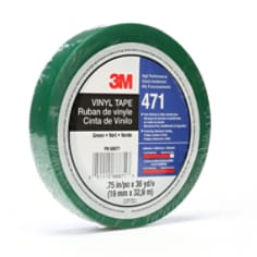 3M™ Vinyl Tape 471 Green, 3/4 in x 36 yd 5.2 mil