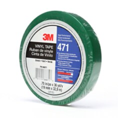3M™ Vinyl Tape 471 Green, 3/4 in x 36 yd 5.2 mil