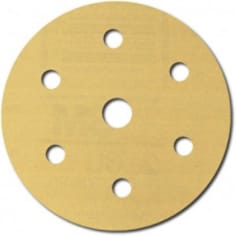 Golden free of powder Hookit ™ disc of  236U, 6 inches, grain P120, 01081
