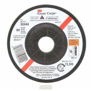 3M™ Green Corps Flexible Grinding Wheel, T27, 7 in x 1/8 in x 7/8 in, 36, 20 ea/Case image 3M™ Green Corps Flexible Grinding Wheel, T27, 7 in x 1/8 in x 7/8 in, 36, 20 ea/Caseimage