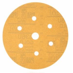 3M™ Hookit Gold Disc Dust Free 236U, 01083, 6 in, P80, 75 discs per carton, 4 cartons per case image 3M™ Hookit Gold Disc Dust Free 236U, 01083, 6 in, P80, 75 discs per carton, 4 cartons per caseimage