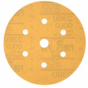 3M™ Hookit Gold Disc Dust Free 236U, 01079, 6 in, P180, 100 discs per carton, 4 cartons per case image 3M™ Hookit Gold Disc Dust Free 236U, 01079, 6 in, P180, 100 discs per carton, 4 cartons per caseimage