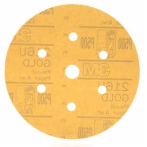 3M™ Hookit Gold Disc Dust Free 216U 01072, 6 in, P500, 100 Discs/Carton, 4 Cartons/Case image 3M™ Hookit Gold Disc Dust Free 216U 01072, 6 in, P500, 100 Discs/Carton, 4 Cartons/Caseimage