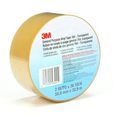 3M™ General Purpose Vinyl Tape 764 Transparent, 2inx36yd 5.0 mil