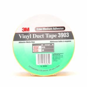 3M™ Vinyl Duct Tape 3903, Yellow, 2 in x 50 yd, 6.5 mil, 24/Case, Individually Wrapped Conveniently Packaged image 3M™ Vinyl Duct Tape 3903, Yellow, 2 in x 50 yd, 6.5 mil, 24/Case, Individually Wrapped Conveniently Packagedimage