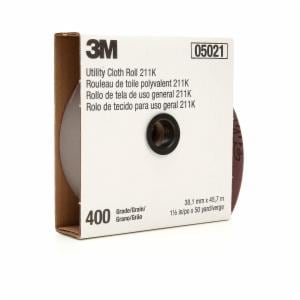 3M™ Utility Cloth Roll 211K, 400 J-weight, 1 in x 50 yd, Full-flex, 5 ea/Case image 3M™ Utility Cloth Roll 211K, 400 J-weight, 1 in x 50 yd, Full-flex, 5 ea/Caseimage