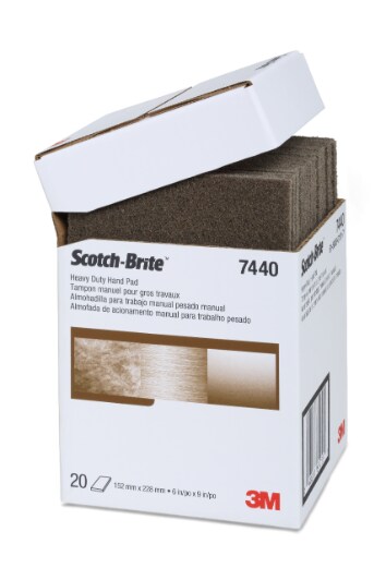 Scotch-Brite™ Heavy Duty Hand Pad 7440, 6 in x 9 in, 20 Pads/Box, 2 ...