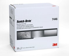 Scotch-Brite™ BlendingHandPad7446, 6"x9", S-MED,Gray,65056, Pkg