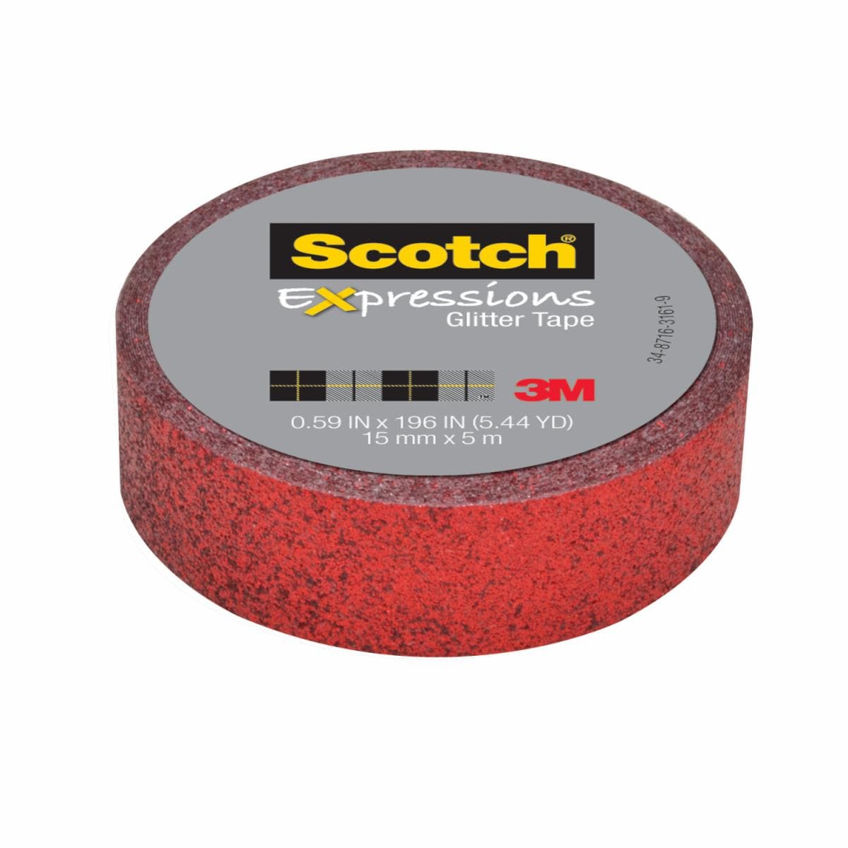 Scotch Expressions Glitter Tape C514-RED