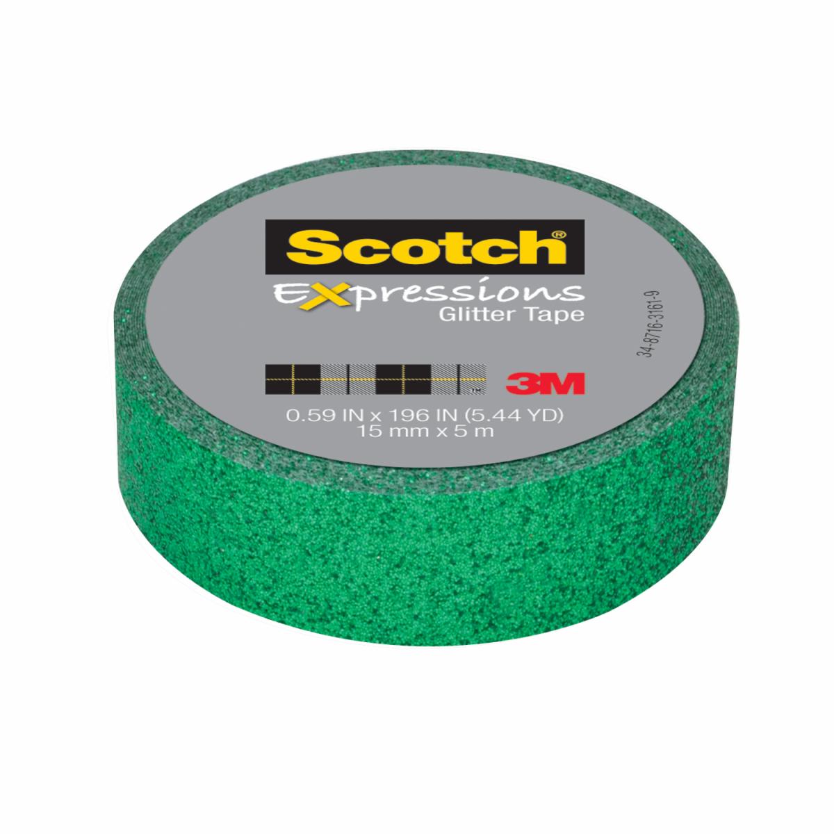 Scotch Expressions Glitter Tape C514-GRN2