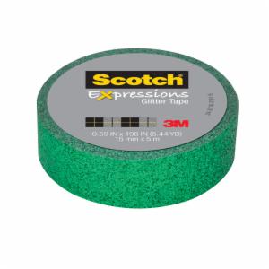 Scotch Expressions Glitter Tape C514-GRN2, .59 in x 196 in (15 mm x 5 m) Dark Green Glitter image Scotch Expressions Glitter Tape C514-GRN2, .59 in x 196 in (15 mm x 5 m) Dark Green Glitterimage