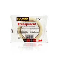 Scotch® läpinäkyvä teippi 550, laatikossa 8 erillistä pakkausta, 19 mm x 66 m