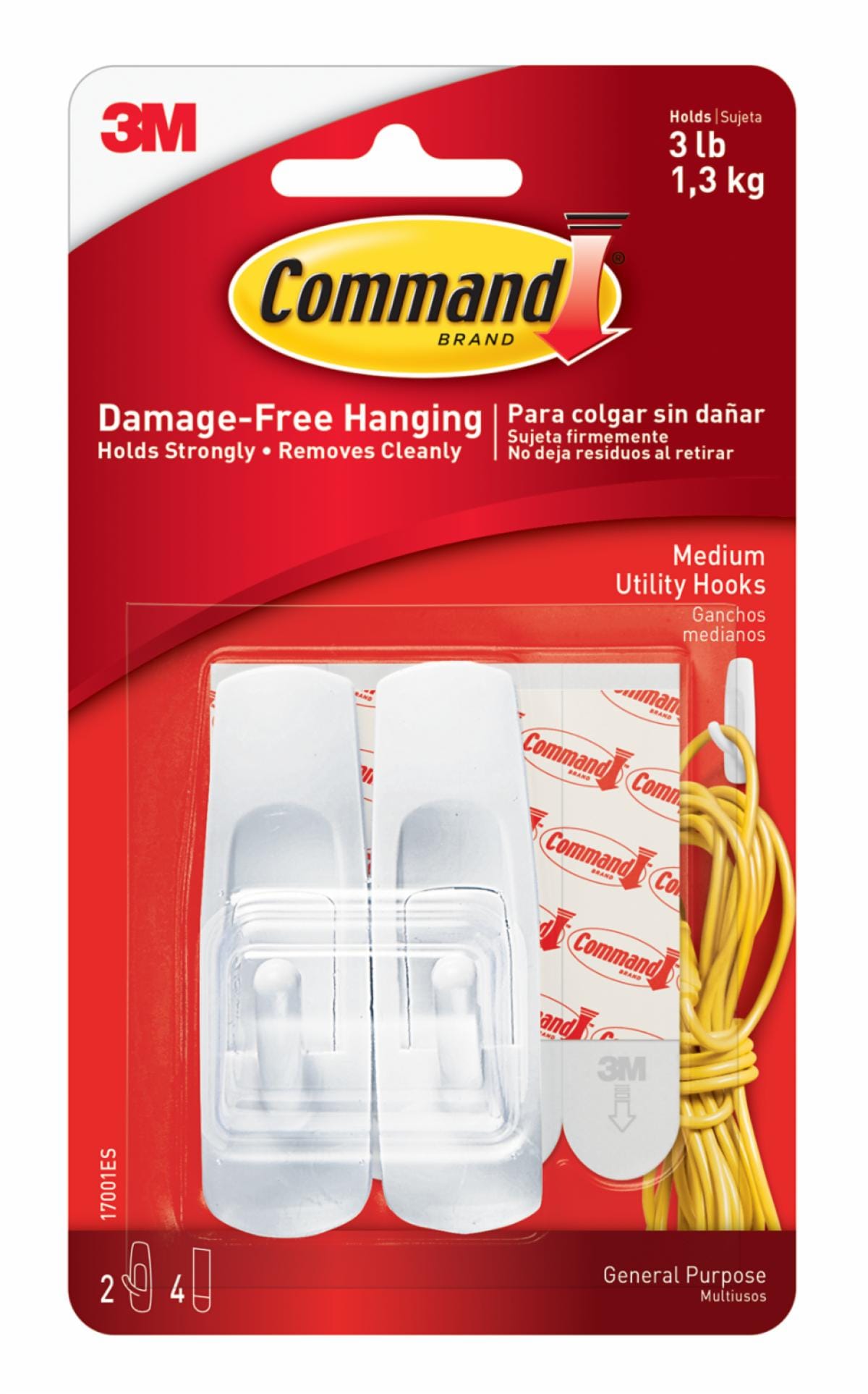Command Medium Utility Hooks 17001ES