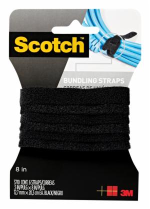 Scotch Bundling Straps RF3710, 0.5 in x 8 in, (12,7 mm x 20,3 cm) Black image Scotch Bundling Straps RF3710, 0.5 in x 8 in, (12,7 mm x 20,3 cm) Blackimage