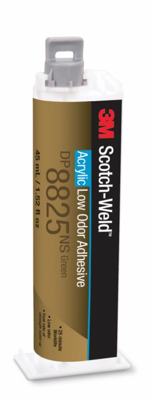 3M™ Scotch-Weld Low Odor Acrylic Adhesive DP8825NS, Green, 45 mL Duo-Pak, 12/Caseimage