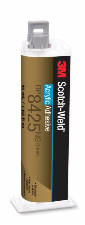 3M™ Scotch-Weld Acrylic Adhesive DP8425NS, Green, 45 mL Duo-Pak, 12/Case image 3M™ Scotch-Weld Acrylic Adhesive DP8425NS, Green, 45 mL Duo-Pak, 12/Caseimage