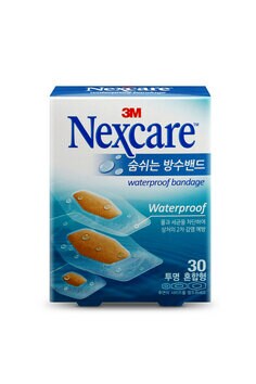 넥스케어™ 숨쉬는 방수밴드 - 투명 혼합형 30매