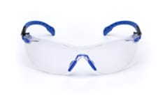 3M Solus, Blk/Blu, Clear Lens, Front