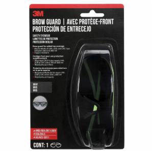 3M™ Brow Guard Eyewear, 47101H1-VDC, Black/Green, Gray Lens, 5/caseimage