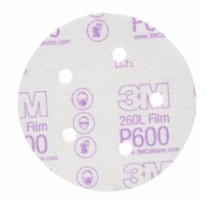 3M™ Hookit Finishing Film Abrasive Disc 260L 01055, 5 in, Dust Free, P600, 100/Carton, 4 Cartons/Case image 3M™ Hookit Finishing Film Abrasive Disc 260L 01055, 5 in, Dust Free, P600, 100/Carton, 4 Cartons/Caseimage