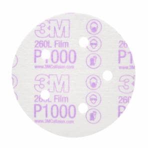 3M™ Hookit Finishing Film Abrasive Disc 260L 01053, 5 in, P1000, 100/Carton, 4 Cartons/Case image 3M™ Hookit Finishing Film Abrasive Disc 260L 01053, 5 in, P1000, 100/Carton, 4 Cartons/Caseimage
