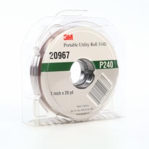 3M™ Portable Utility Cloth Roll 314D, P240 J-weight, 1 in x 20 yd, 5 ea/Caseimage