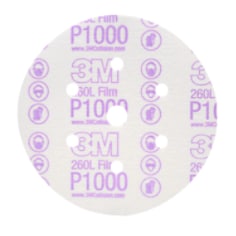 3M™ Hookit™ Finishing Film Disc Dust Free, 260L, 01069, P1000, 6