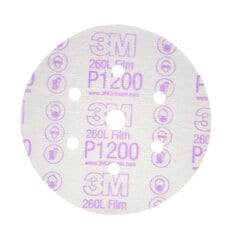 3M™ Hookit™ Finishing Film Disc Dust Free, 260L, 01068, P1200, 6 in (15.24 cm)
