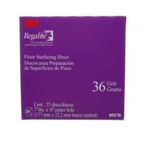 3M™ Regalite Floor Surfacing Discs 09270, 7 in x 7/8 in, 752I, 36 Grit, 200/caseimage