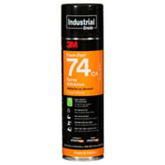 A 3M™ Foam Fast Spray Adhesive 74 CA, Low VOC <25%, Orange, 24 fl oz Can