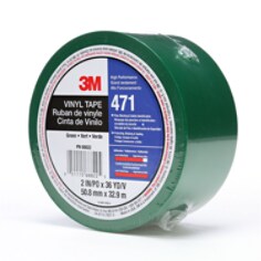 3M™ Vinyl Tape 471 Green, 2 in x 36 yd 5.2 mil