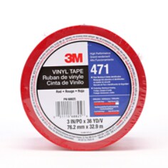 3M™ Vinyl Tape 471 Red, 3 in x 36 yd 5.2 mil