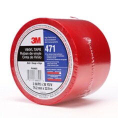 3M™ Vinyl Tape 471 Red, 3 in x 36 yd 5.2 mil